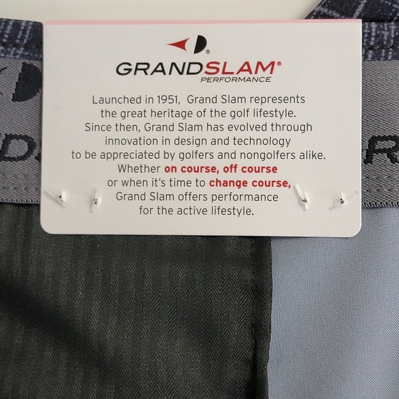 Grand Slam Performance Mens Size 40 Small-Plaid Wicking Stretch 360 Golf Shorts - Picture 9 of 13